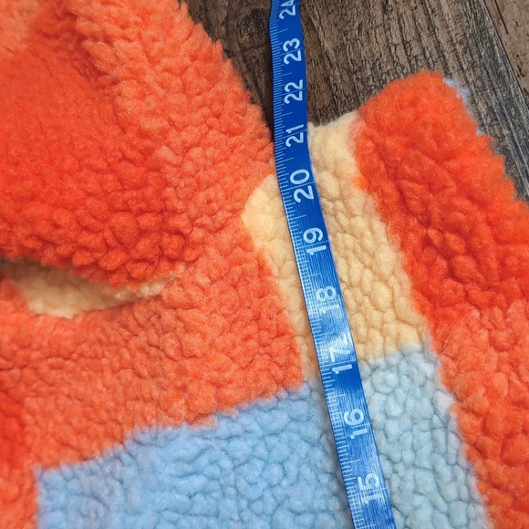 Anthropologie Daily Practice Faux Shearling Crop Hoodie Fleece Zip Up Jacket SM - Picture 10 of 11